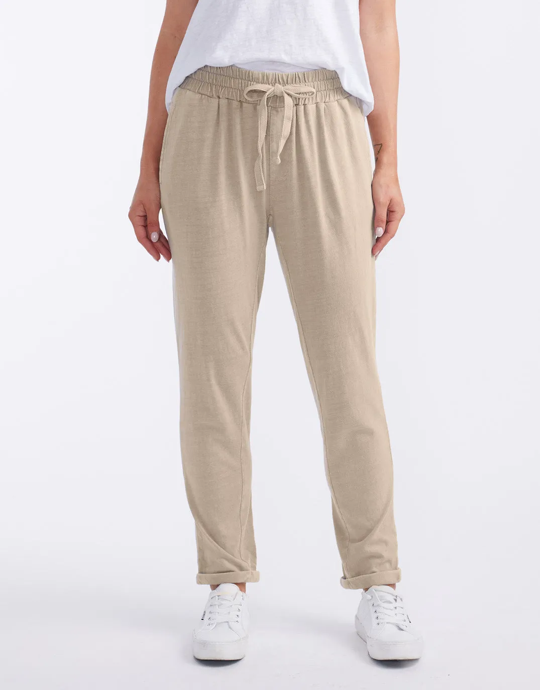 Sunset Throw On Lounge Pant - Stone