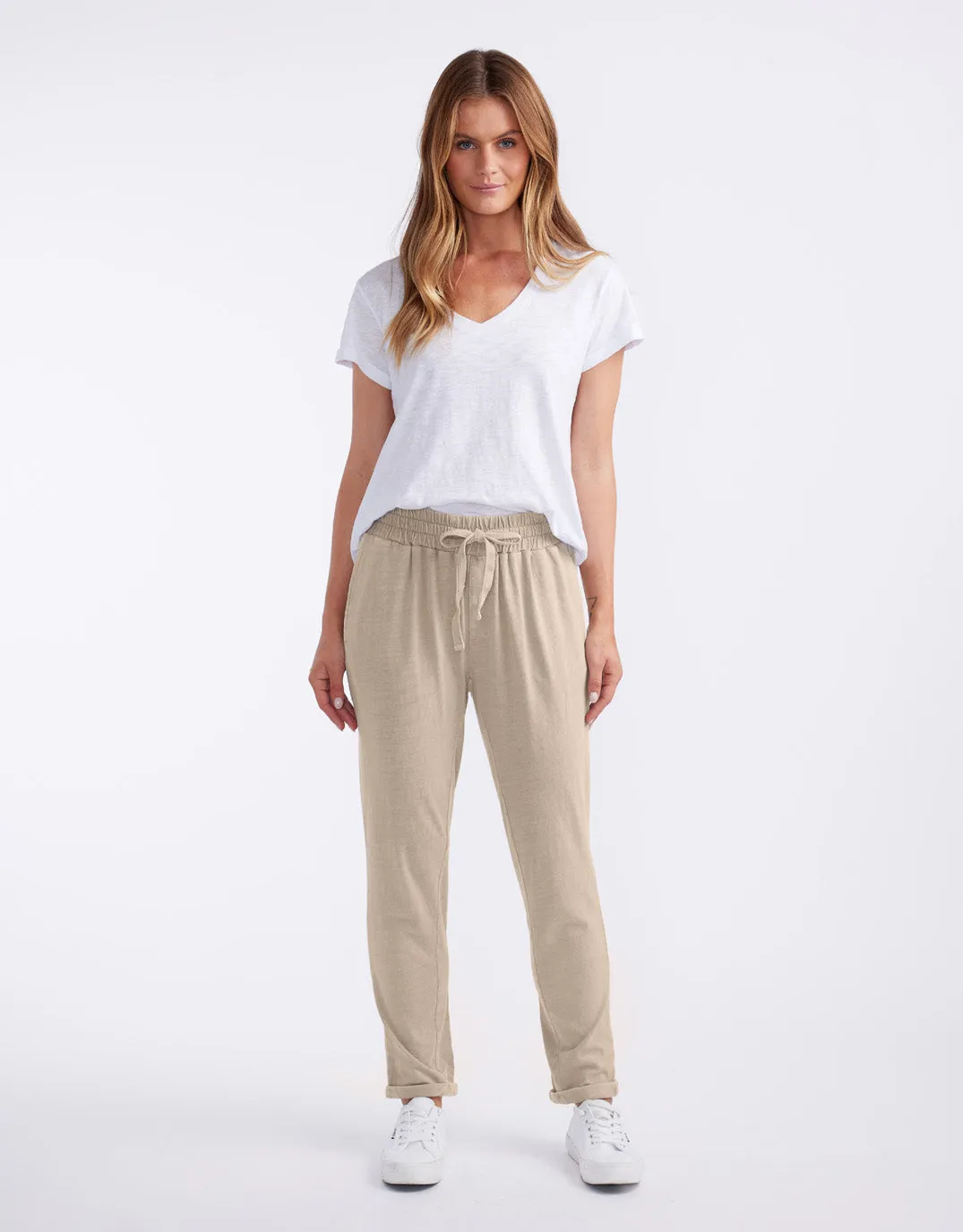 Sunset Throw On Lounge Pant - Stone