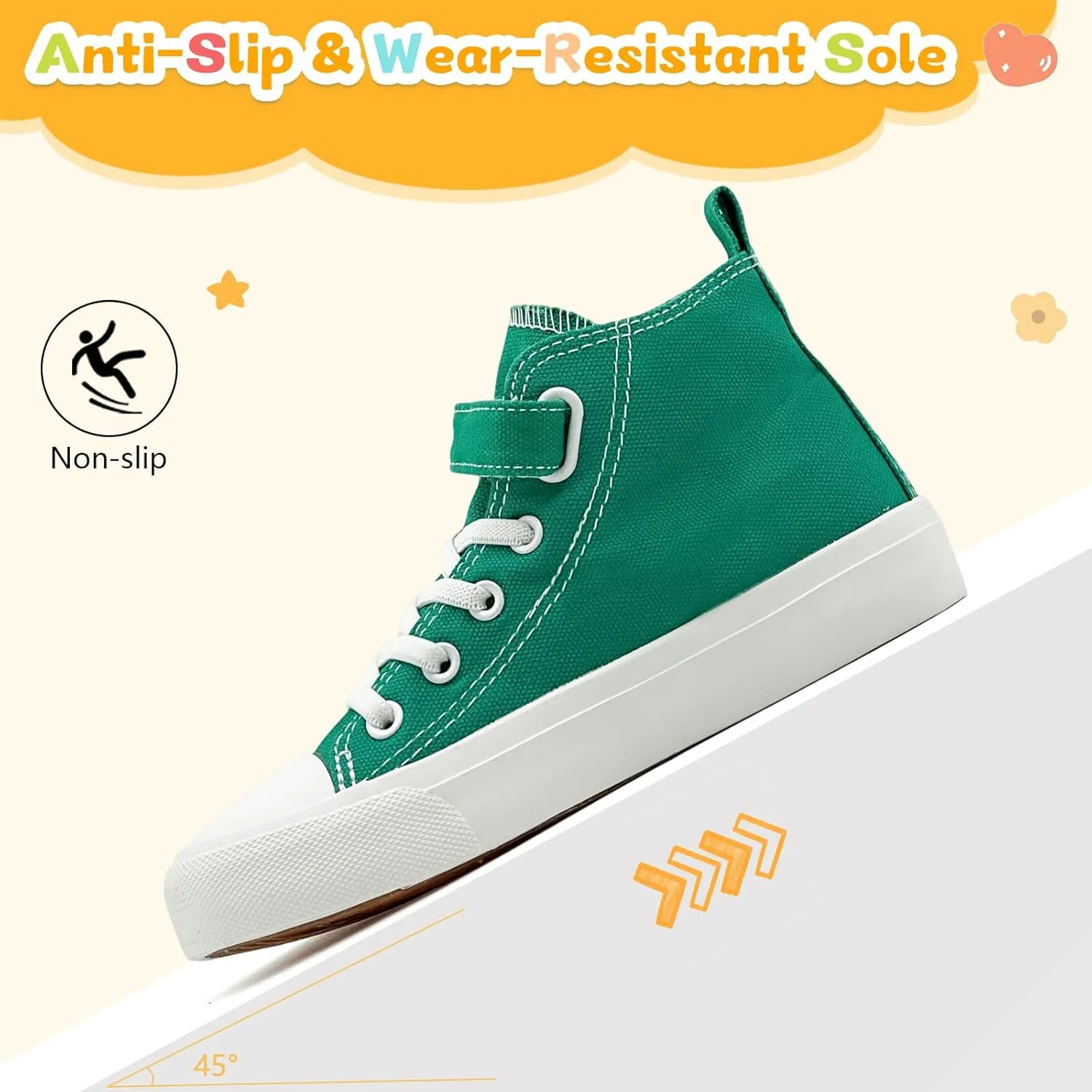 Toddler Shoes for Boys Girls, Kids Canvas Sneakers Classic Adjustable Strap Lace Up Comfortable Lightweight Running Walking Casual Shoes