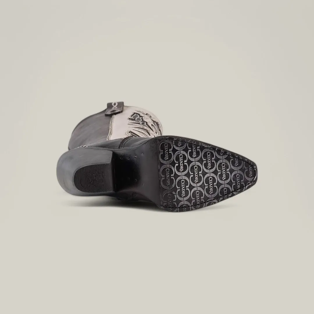 Tokio Gray Embroidery & Cut Out & Studs - Snip Toe - CU781