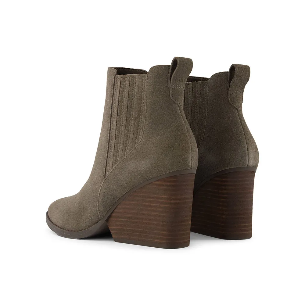 TOMS Women Noa Olive Suede Ankle Boot