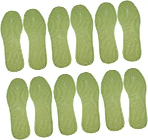 VALICLUD 20 Pairs Comfortable Breathable Insoles for Shoes Quick Sweat Absorption Soft Non Slip Design for Training and Daily Wear Durable Foot Cushions