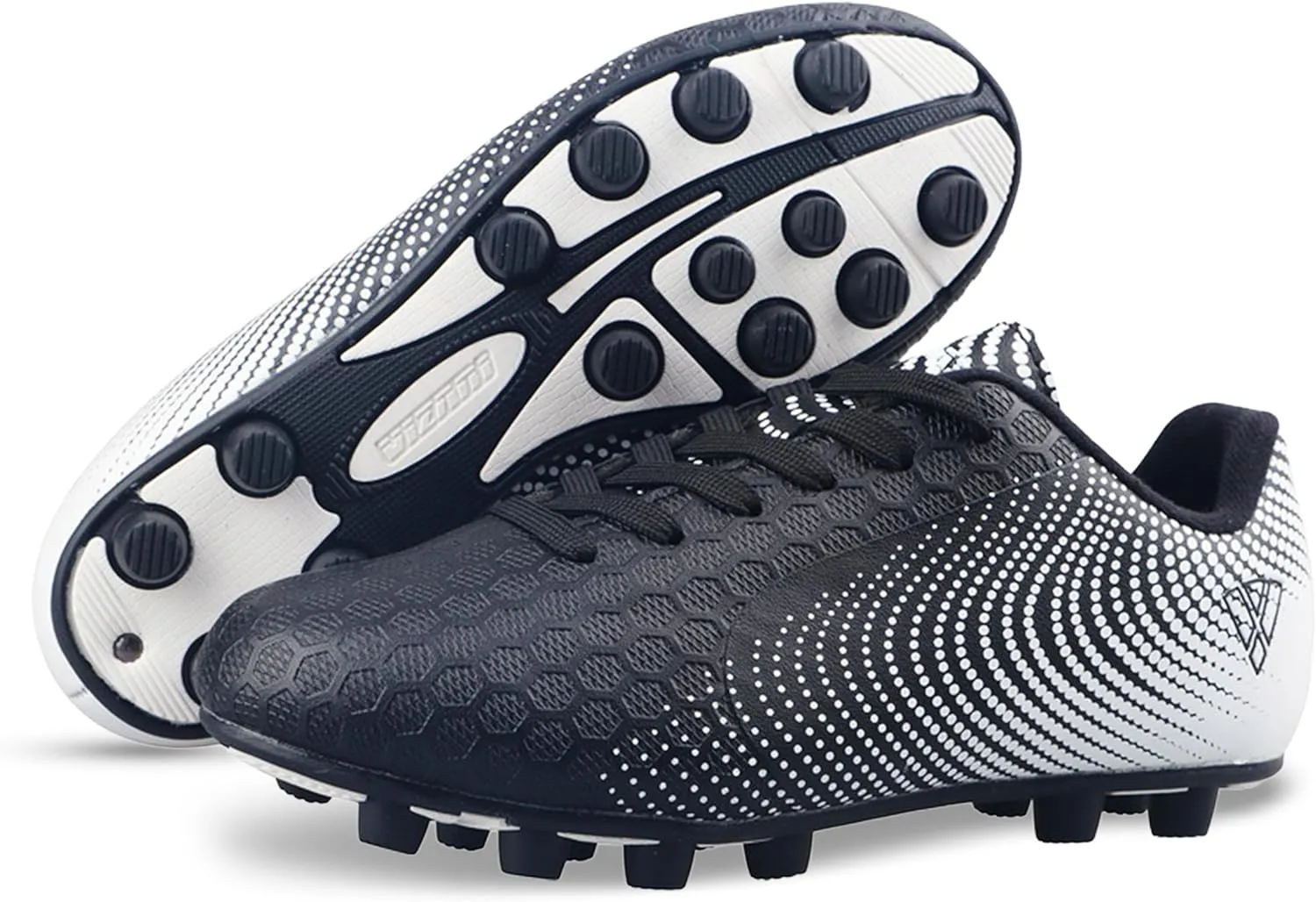 Vizari USA Stealth Boys Girls Soccer Cleats | Youth Firm Ground Athletic Outdoor Football Shoes for Toddler, Little Kid, Big Kid | Lightweight & Durable