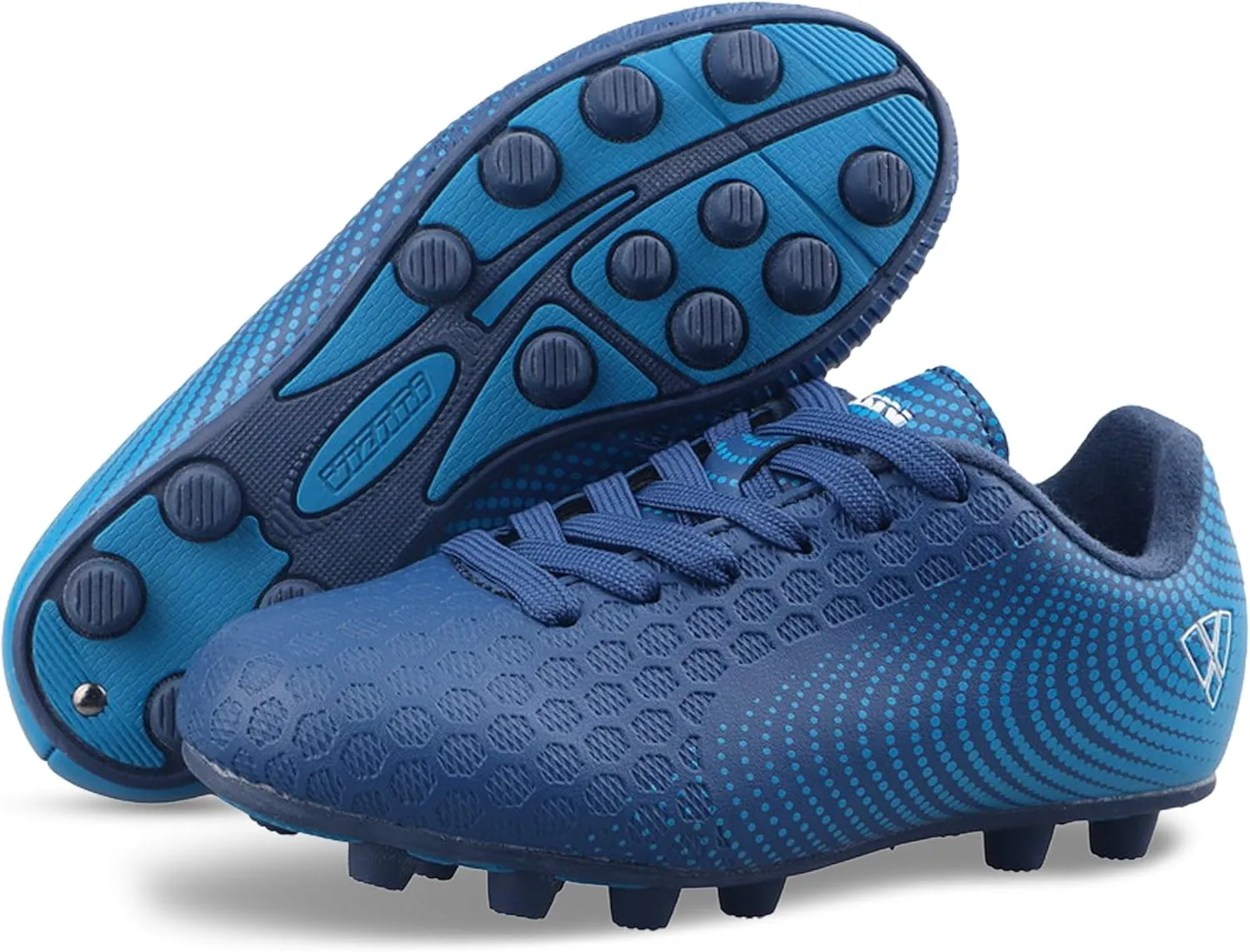 Vizari USA Stealth Boys Girls Soccer Cleats | Youth Firm Ground Athletic Outdoor Football Shoes for Toddler, Little Kid, Big Kid | Lightweight & Durable