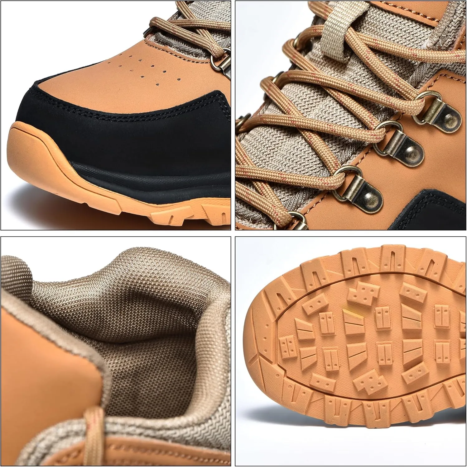 Waterproof Steel Toe Work Boots for Men Safety Non Slip Comfortable Industrial & Construction Boots