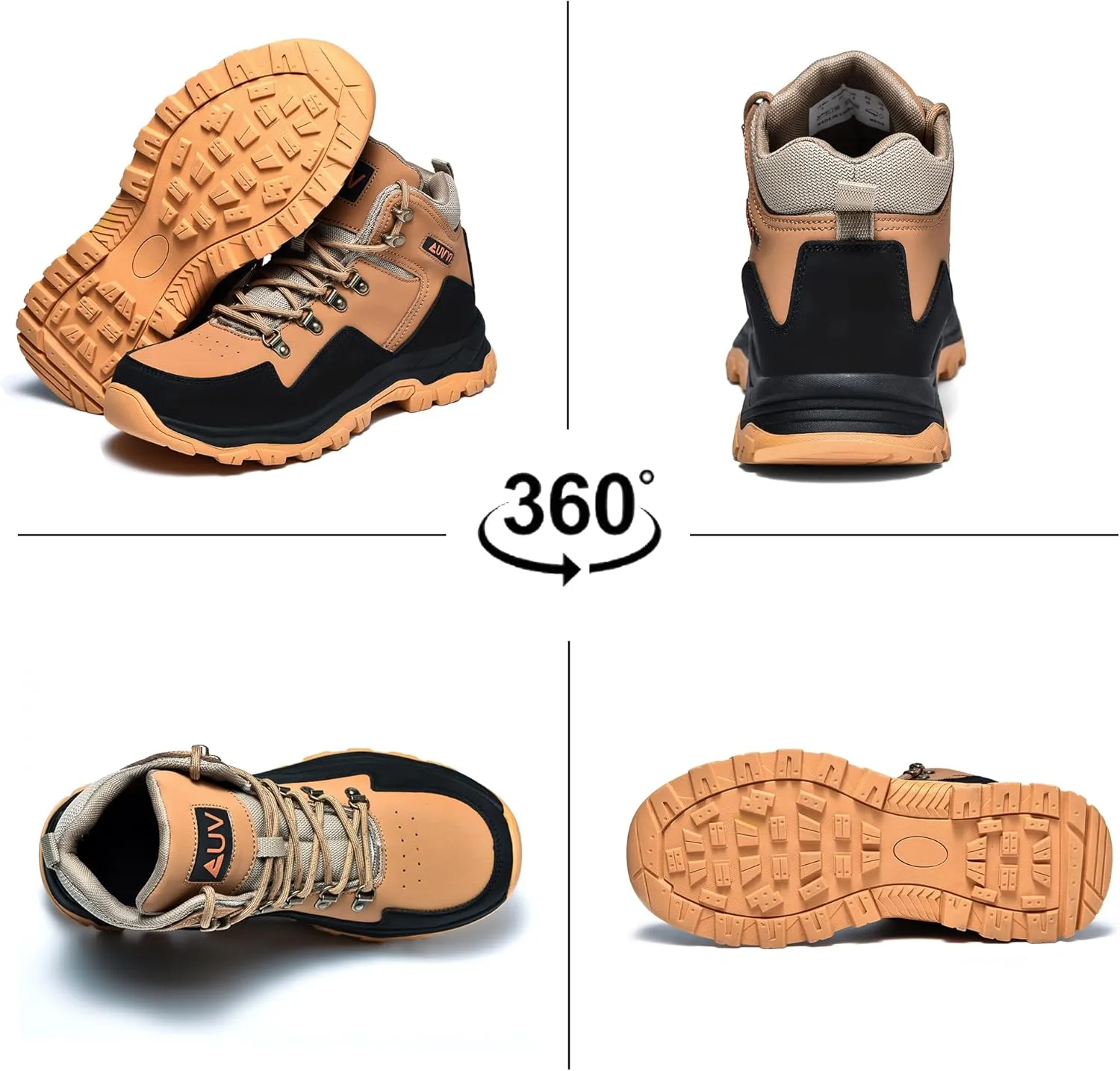 Waterproof Steel Toe Work Boots for Men Safety Non Slip Comfortable Industrial & Construction Boots