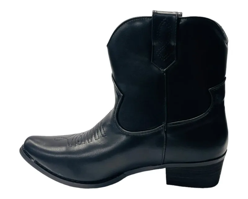 Western Cowboy Embroidered Ankle Boots