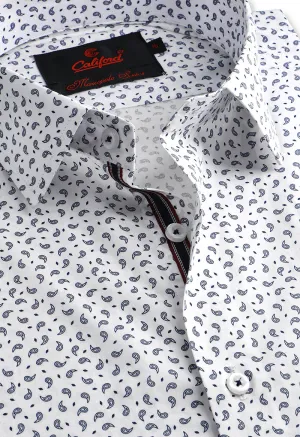 White geometric print shirt / Marcopolo 102382/02