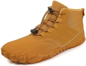 Winter Footwear Barefoot Boots Womens Warm Snow Boot Slip on Barefoot Boots Men Wide Waterproof Hiking Boots Men's Outdoor Hiking Walking Shoes