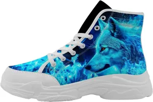 Wolf Shoes for Women Men High Top Canvas Sneakers Gifts for Him Her