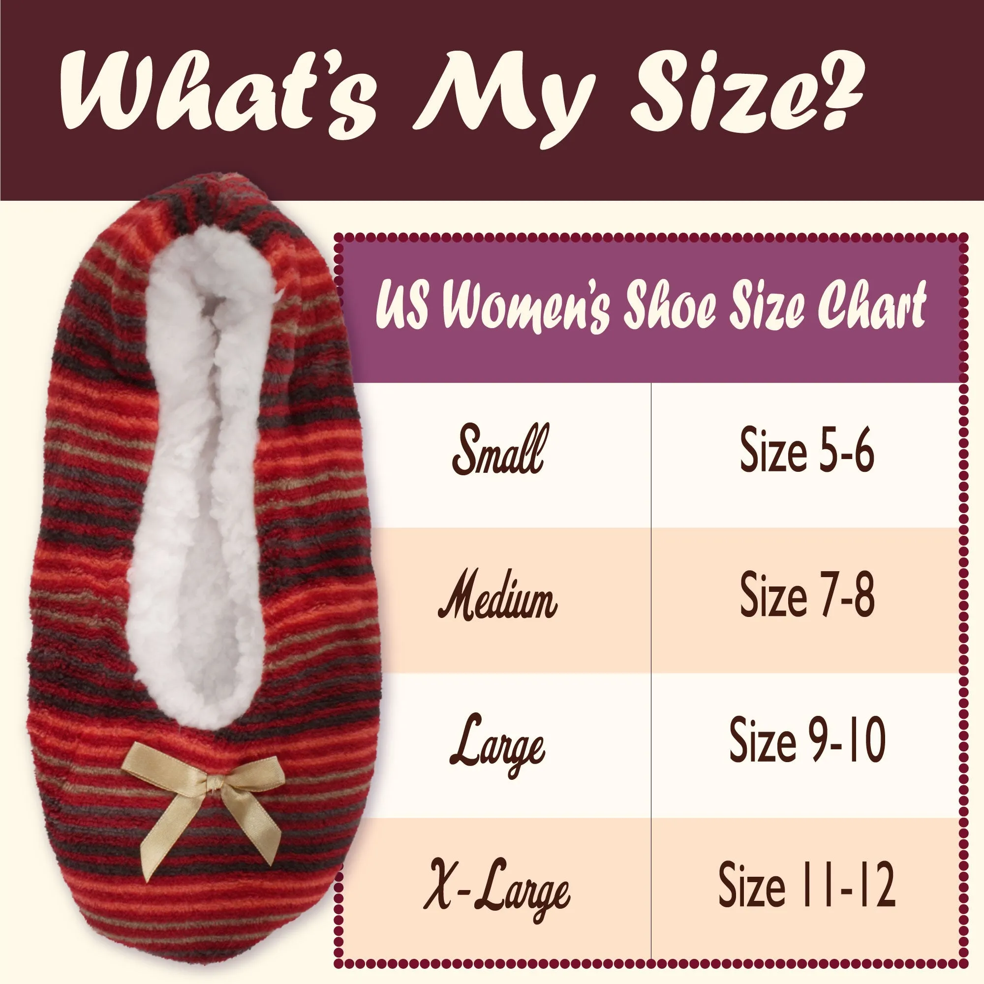 Women Soft Warm Cozy Fuzzy Furry Hearts Stripes Slippers Non-Slip Lined Socks, Assortments, 2 Pairs/3 Pairs