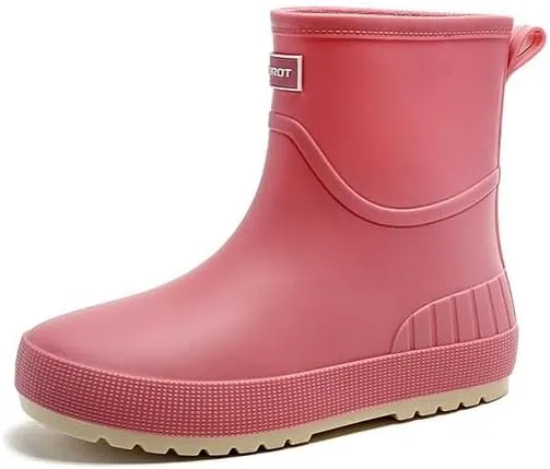 Women's Ankle Rain Boots Waterproof Chelsea Boots, Short Rain Boots for Women and Waterproof Garden Shoes