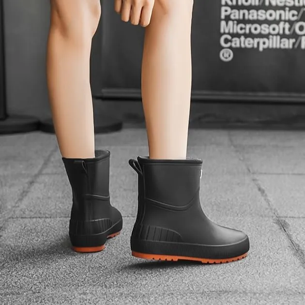 Women's Ankle Rain Boots Waterproof Chelsea Boots, Short Rain Boots for Women and Waterproof Garden Shoes