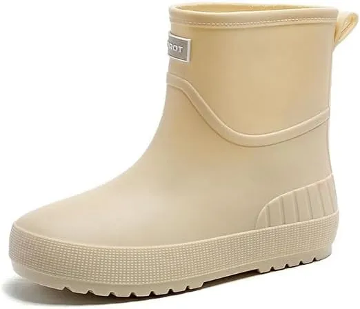 Women's Ankle Rain Boots Waterproof Chelsea Boots, Short Rain Boots for Women and Waterproof Garden Shoes