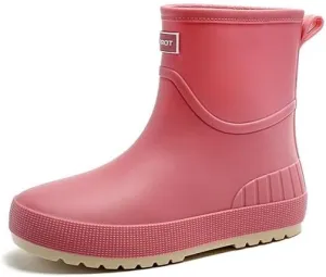 Women's Ankle Rain Boots Waterproof Chelsea Boots, Short Rain Boots for Women and Waterproof Garden Shoes