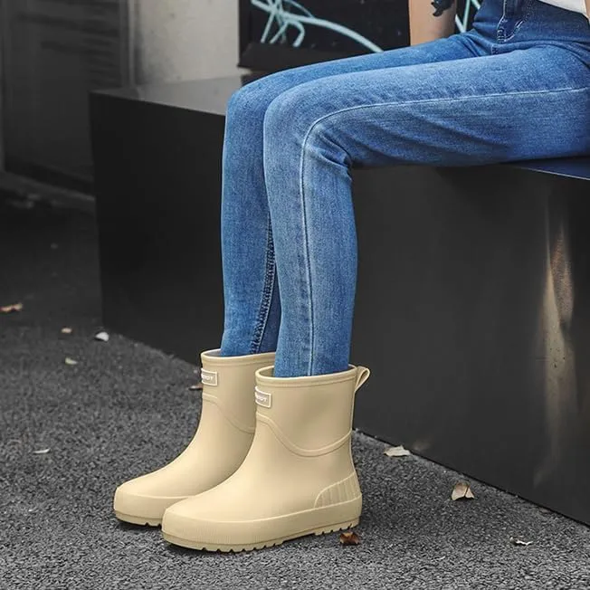 Women's Ankle Rain Boots Waterproof Chelsea Boots, Short Rain Boots for Women and Waterproof Garden Shoes