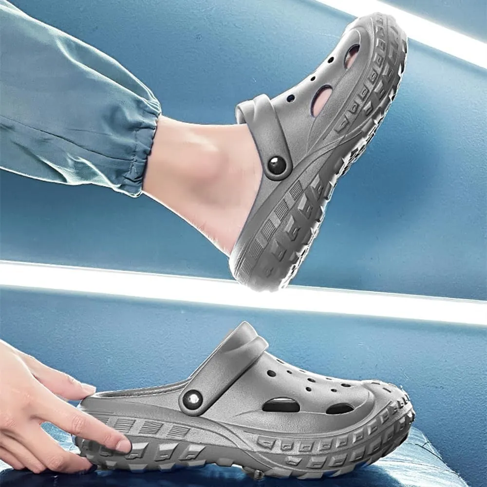 Womens Mens Garden Clogs Shoes with Arch Support Thick Sole Unisex Lightweight Quick-Dry Comfort Slip-on Water Shoes Outdoor Beach Slippers Sandals