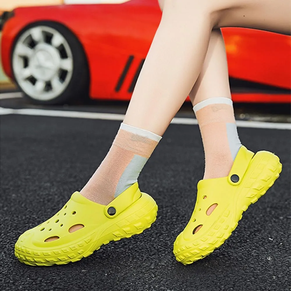 Womens Mens Garden Clogs Shoes with Arch Support Thick Sole Unisex Lightweight Quick-Dry Comfort Slip-on Water Shoes Outdoor Beach Slippers Sandals