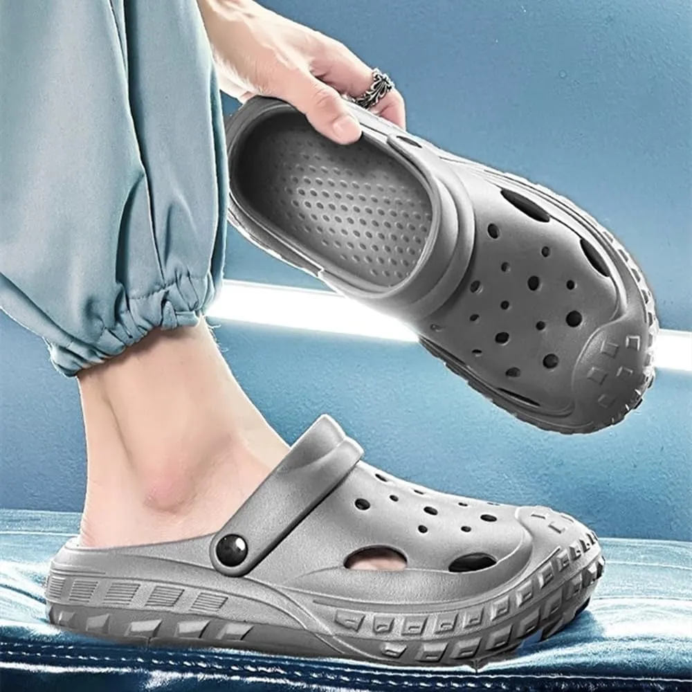 Womens Mens Garden Clogs Shoes with Arch Support Thick Sole Unisex Lightweight Quick-Dry Comfort Slip-on Water Shoes Outdoor Beach Slippers Sandals
