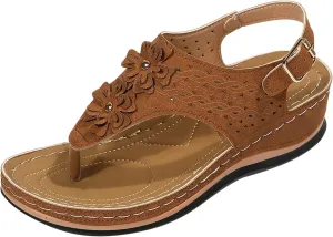 Womens with Arch Support Walking Sandals Orthopedic Recovery Slides Comfortable Adjustable Straps Thick Cushion Summer Beach Casual Outdoor Footwear