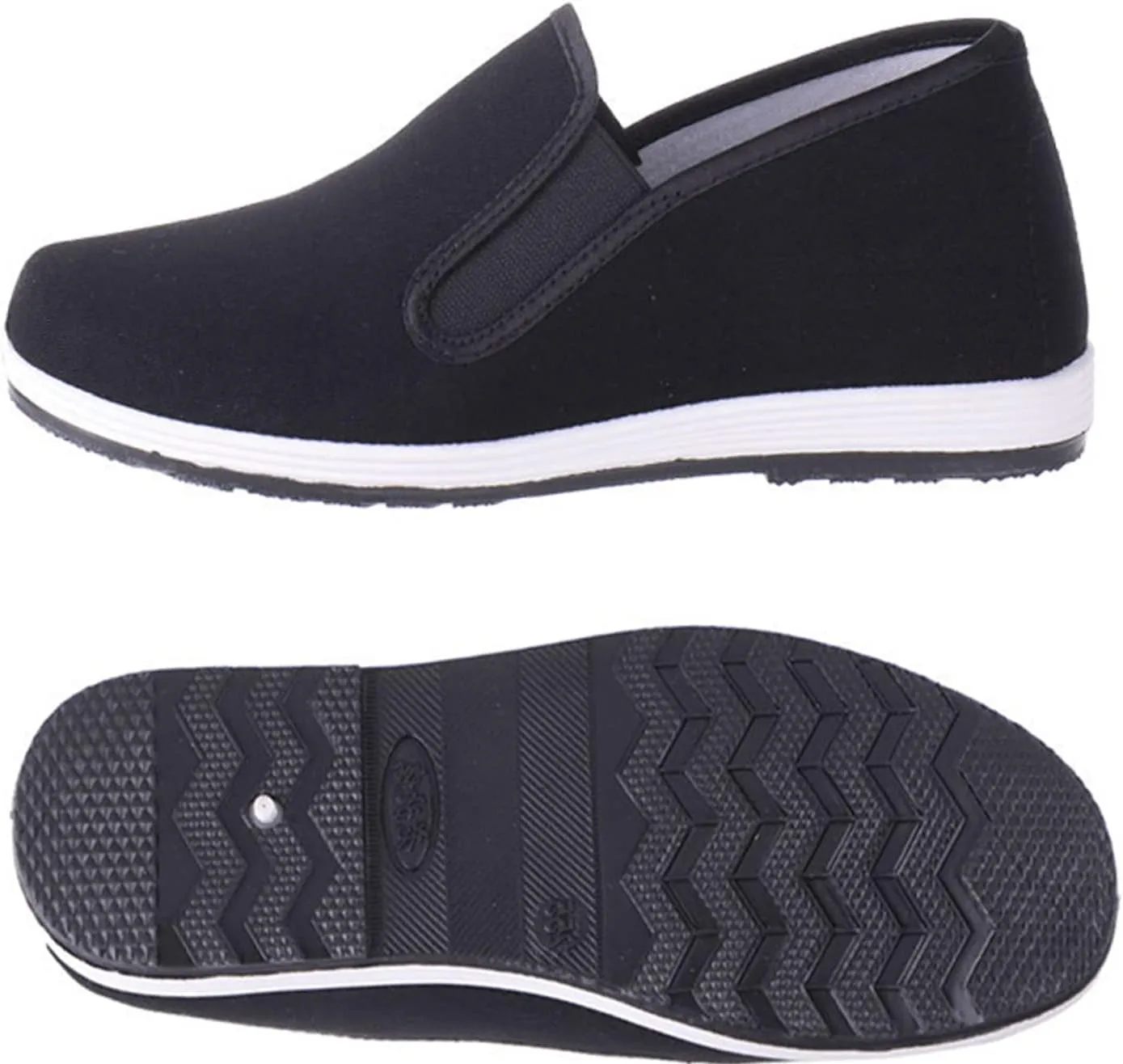 WUIWUIYU Mens Womens Black Slip-On Martial Art Kung-Fu Tai-Chi Soft Cushion Layers Shoes House Slippers