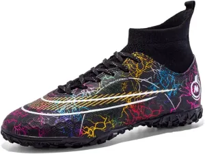 Youth Turf Soccer Shoes Mens Women High top Football Boots Indoor Athletic Ankle Shoes Spikes Indoor Soccer Cleats AG