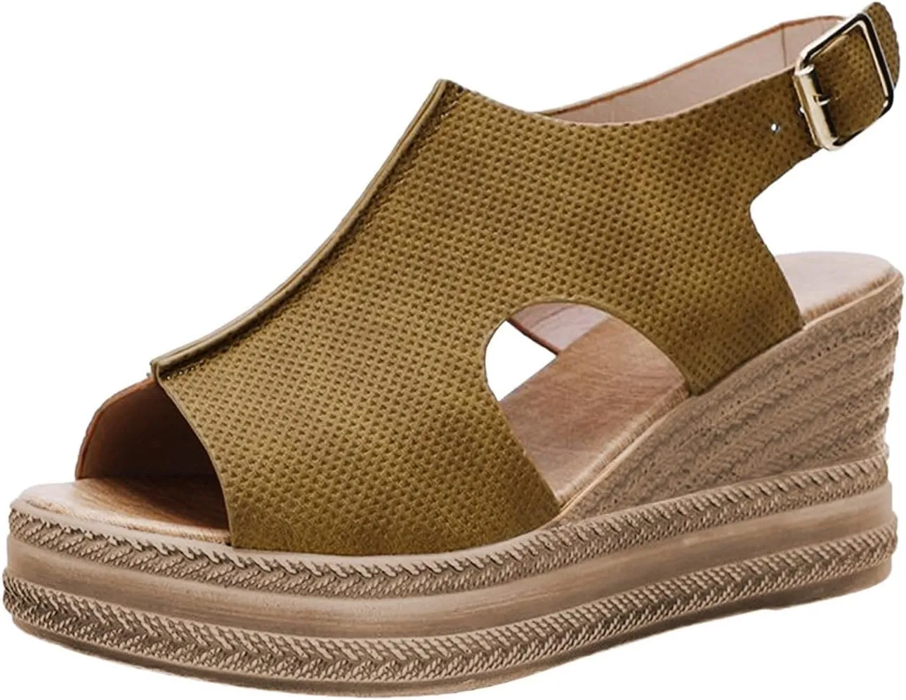 ZSpzx Platform Wedge Sandals for Women 2025 Dressy Summer Open Toe Women's Orthopedic Ankle Strap Sandal Slip on Womens Comfortable Wedges High Heel Beach Shoes for Daily Wear